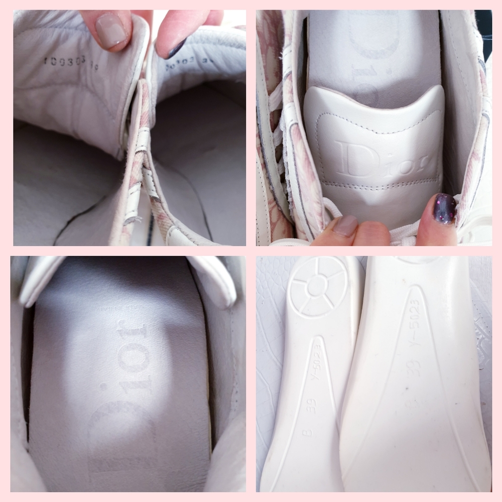 💯 Christian Dior White Pink Monogram Sneakers 🌟 - Picture 6 of 8